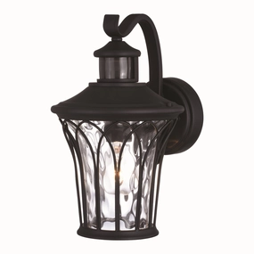 Abigail One Light Outdoor Motion Sensor Wall Mount Textured BlackOutdoor wall sconces with motion sensor