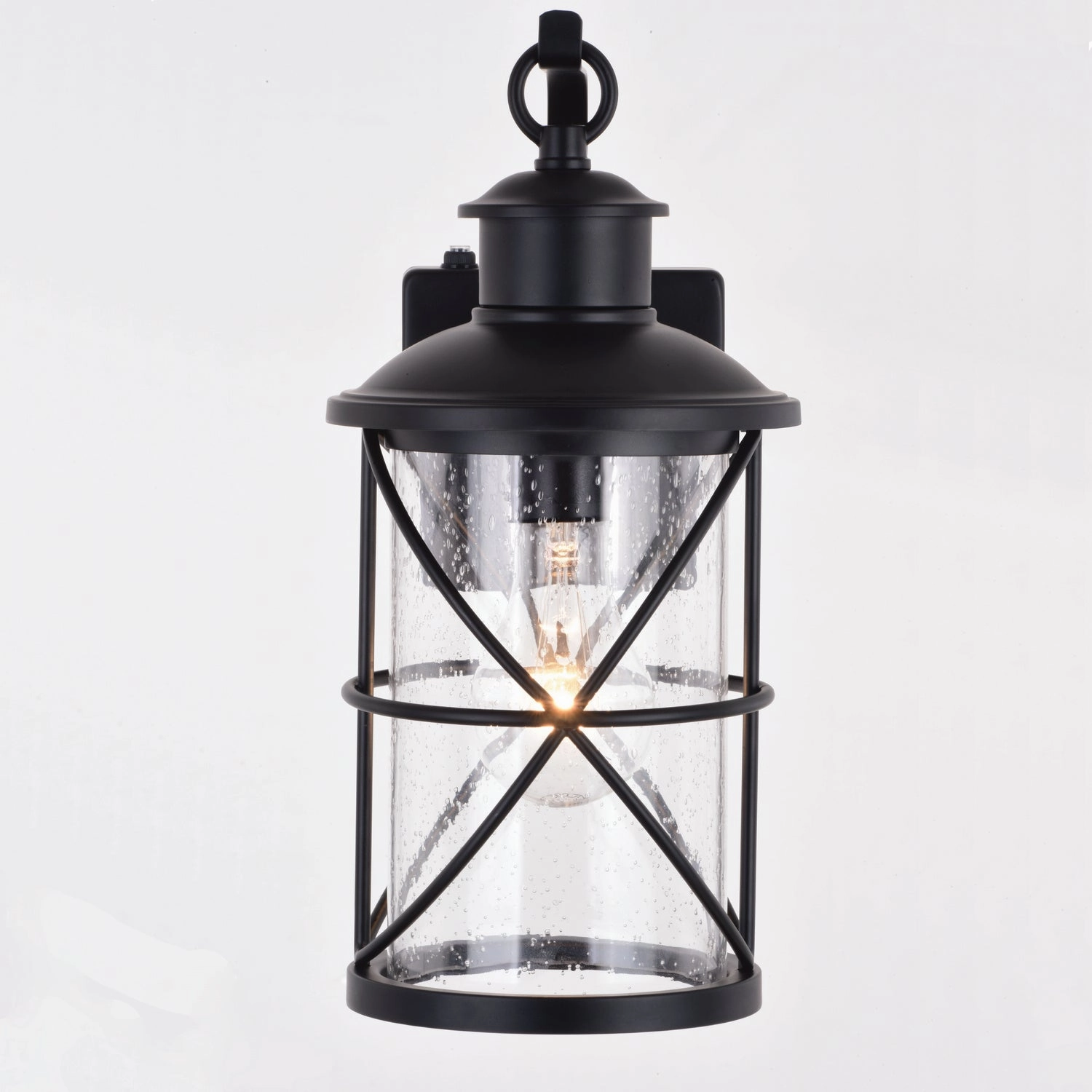 Adams One Light Outdoor Wal Mount Black