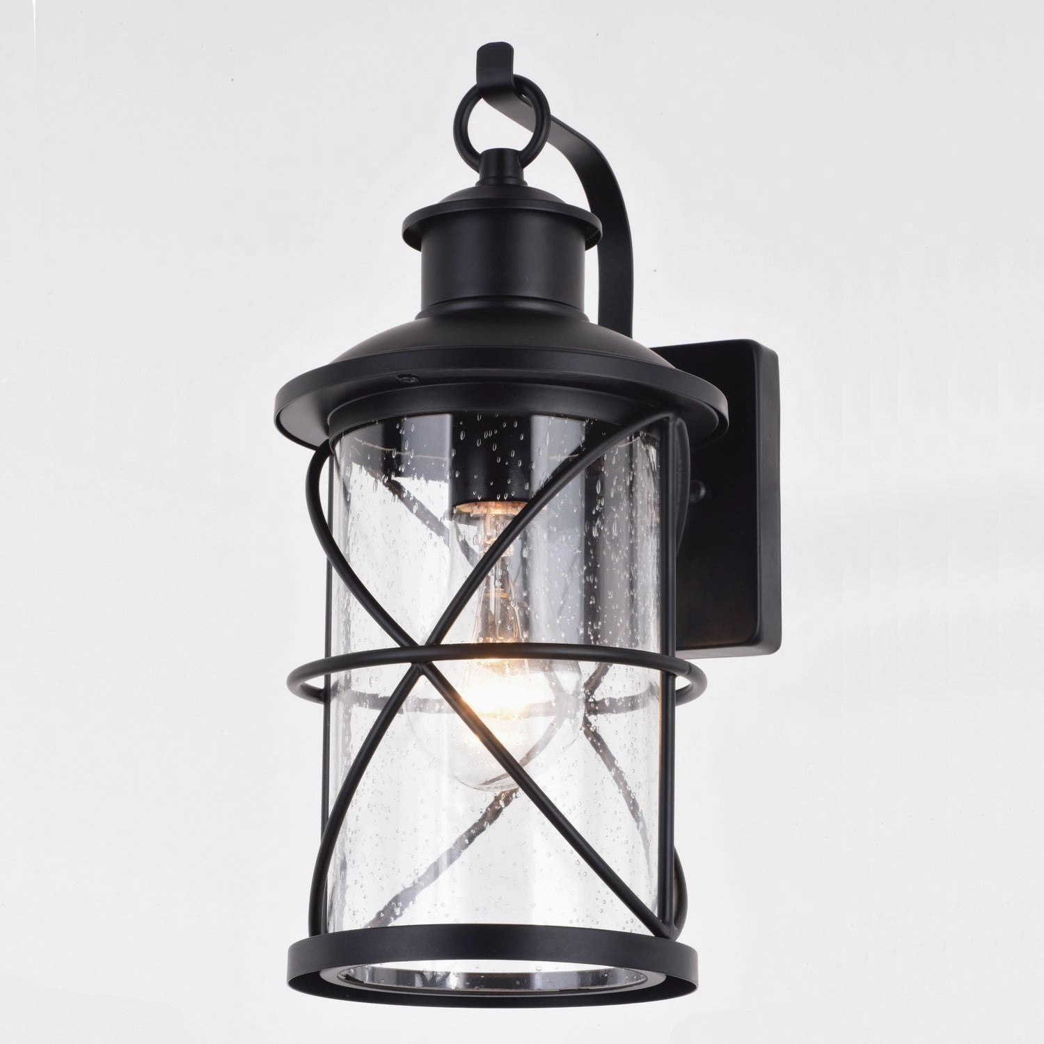 Adams One Light Outdoor Wal Mount Black