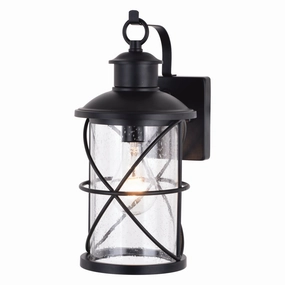 Adams One Light Outdoor Wal Mount BlackOutdoor wall sconces with motion sensor