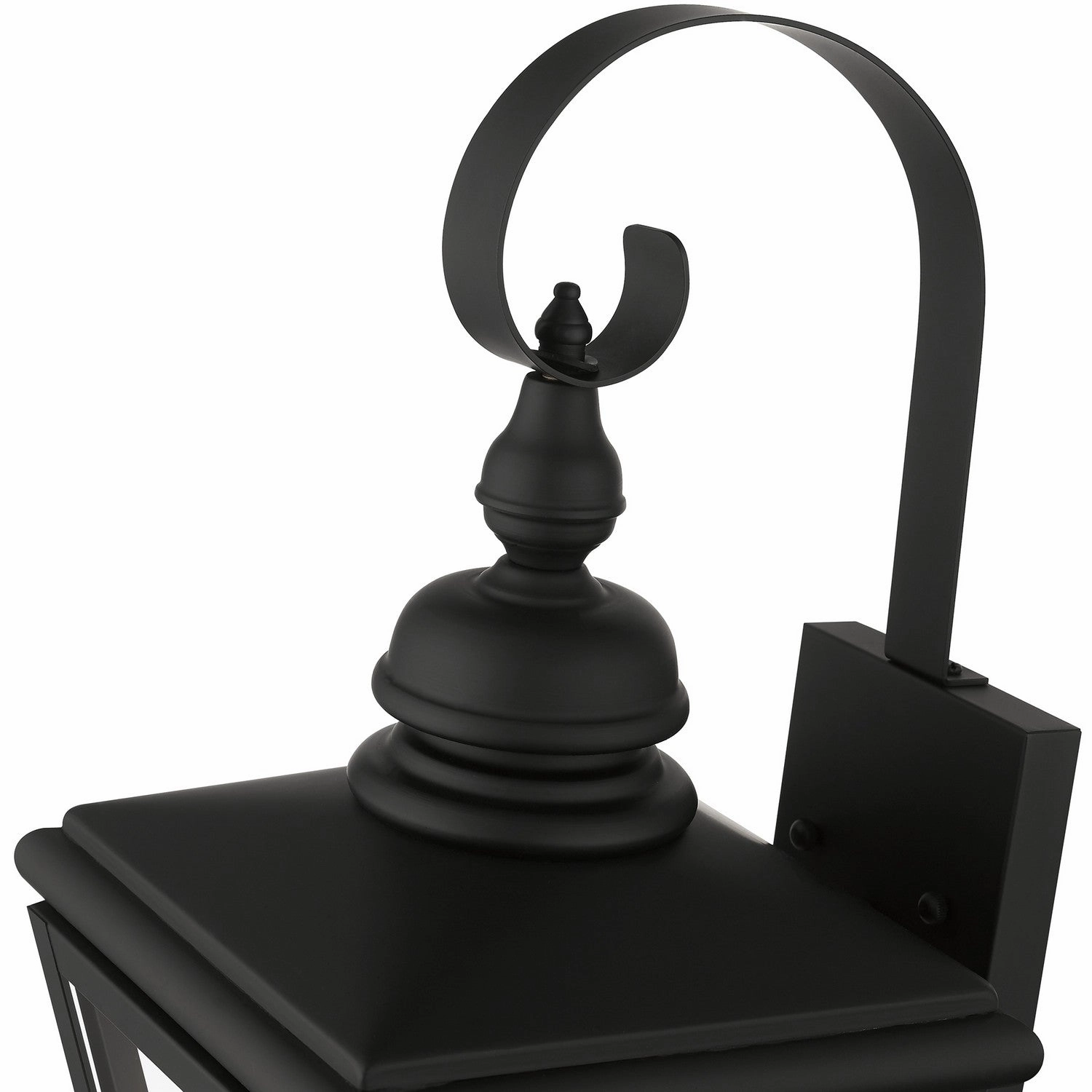 Adams Two Light Outdoor Wall Lantern Black with Brushed Nickel