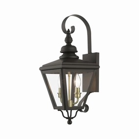 Adams Two Light Outdoor Wall Lantern Bronze with Antique BrassOutdoor wall sconces with motion sensor