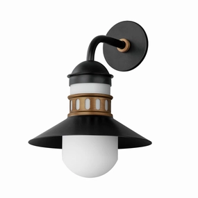 Admiralty One Light Outdoor Wall Sconce Black / Antique BrassOutdoor wall sconces with motion sensor