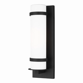 Alban One Light Outdoor Wall Lantern BlackOutdoor wall sconces with motion sensor