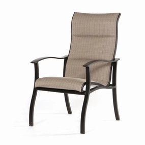 Albany Padded Sling High Back Dining Chairoutdoor dining chair with armrests