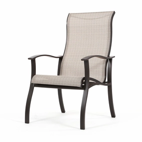 Albany Sling High Back Dining Chairoutdoor dining chair with armrests