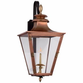 Albermarle Gas Gas Wall Lantern Soft Copper and BrassOutdoor wall sconces with motion sensor