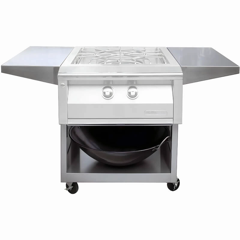 Alfresco 24-Inch Cart For Versa Power Cooker AXEVP-CStainless steel BBQ tool set