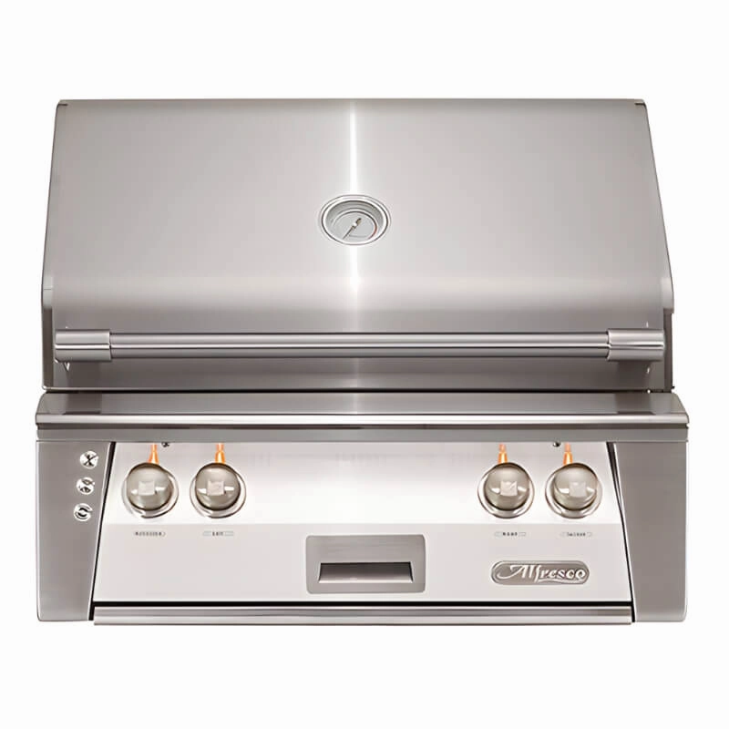 Alfresco ALXE 30-Inch Built-In Gas Grill with Rotisserie