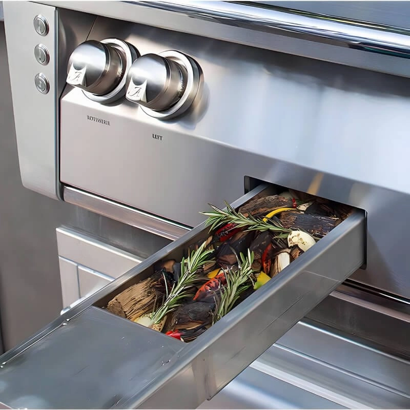 Alfresco ALXE 30-Inch Built-In Gas Grill with Rotisserie