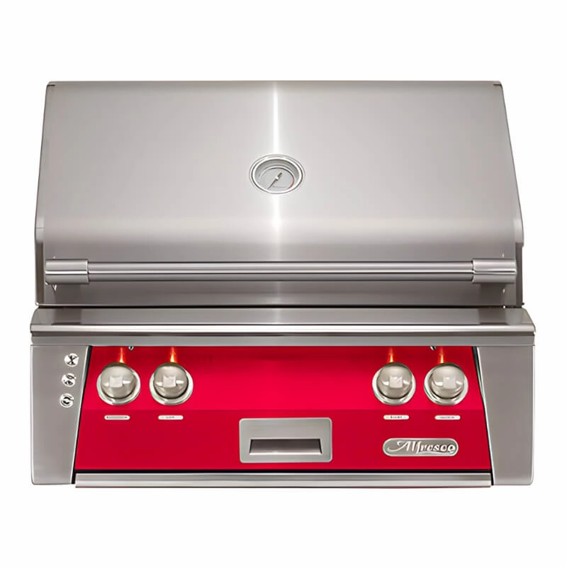 Alfresco ALXE 30-Inch Built-In Gas Grill with Rotisserie