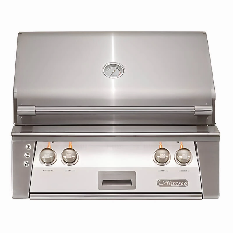 Alfresco ALXE 30-Inch Built-In Gas Grill with Rotisserie