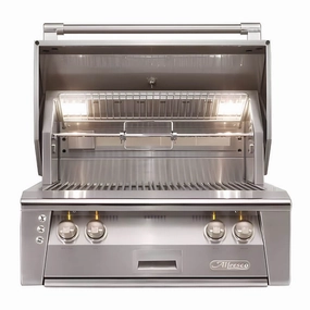 Alfresco ALXE 30-Inch Built-In Gas Grill with Rotisserie compact BBQ grill for small spaces