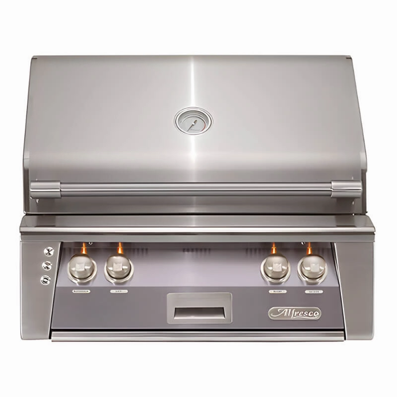 Alfresco ALXE 30-Inch Built-In Gas Grill with Rotisserie
