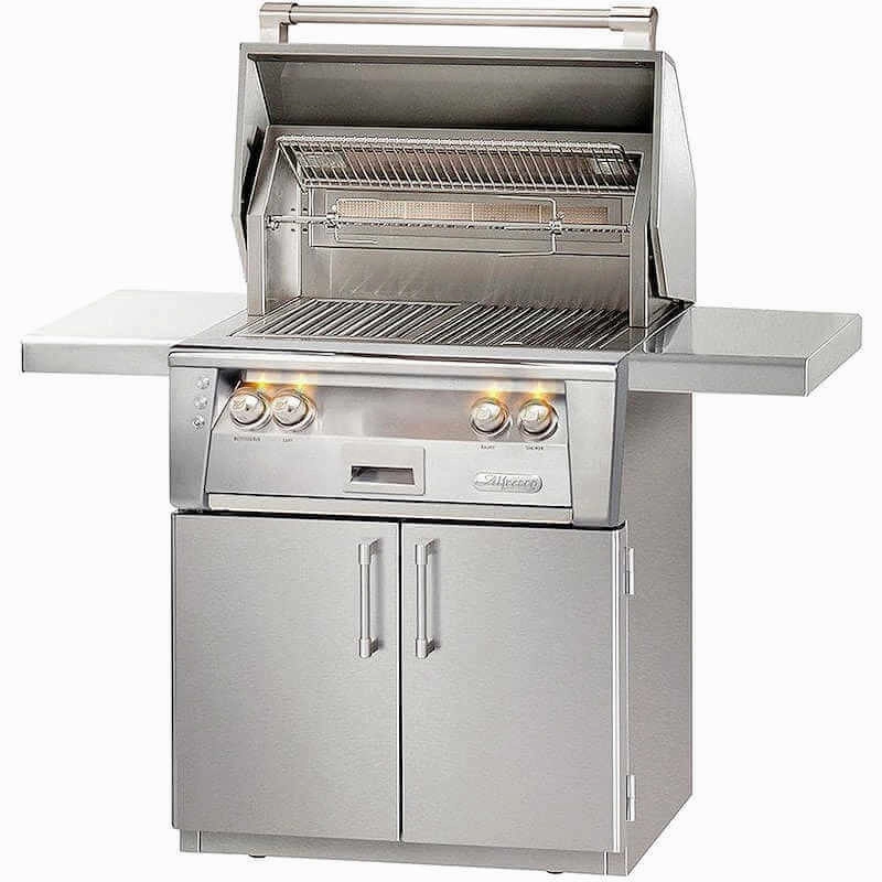 Alfresco ALXE 30-Inch Freestanding Gas Grill with Rotisserie compact BBQ grill for small spaces