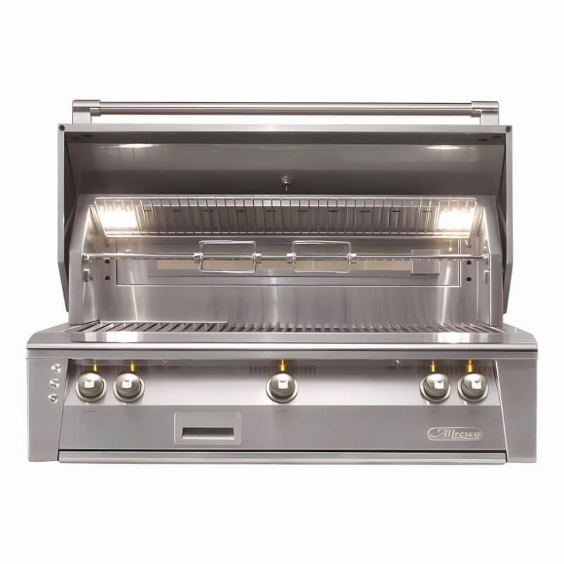 Alfresco ALXE 42-Inch Built-In Gas Grill With Sear Zone And Rotisserie compact BBQ grill for small spaces