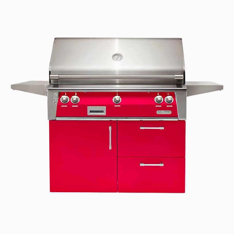 Alfresco ALXE 42-Inch Gas Grill on Deluxe Cart With Rotisserie