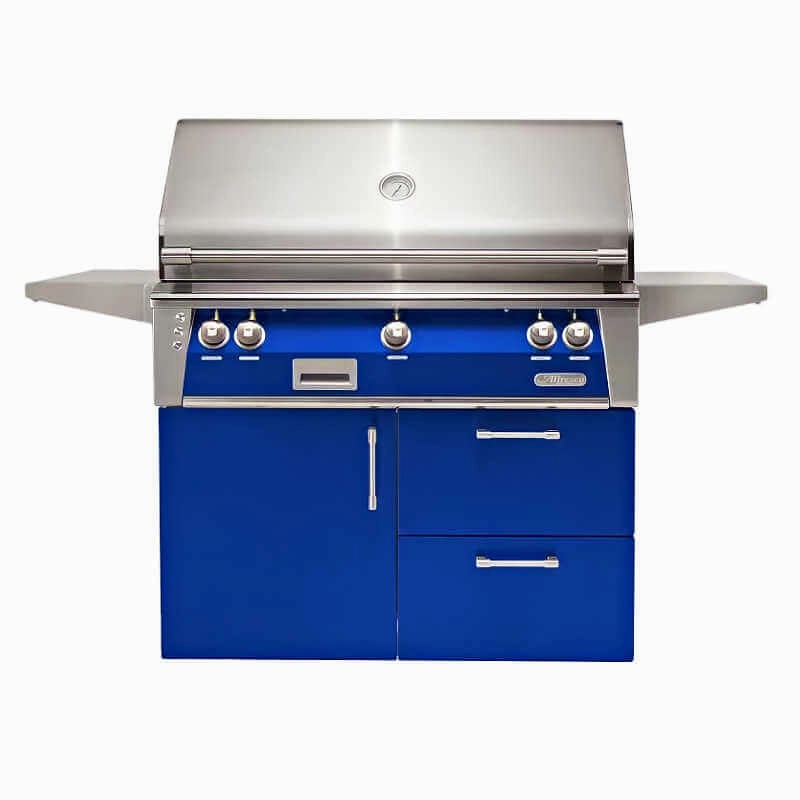 Alfresco ALXE 42-Inch Gas Grill on Deluxe Cart With Rotisserie