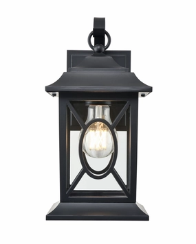 Allbert One Light Outdoor Lantern Powder Coated BlackOutdoor wall sconces with motion sensor