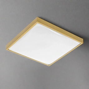 ALTAR Gold Square LED Ceiling Light, 4000K, 24W, 1680lm, IP44Motion activated driveway security lights
