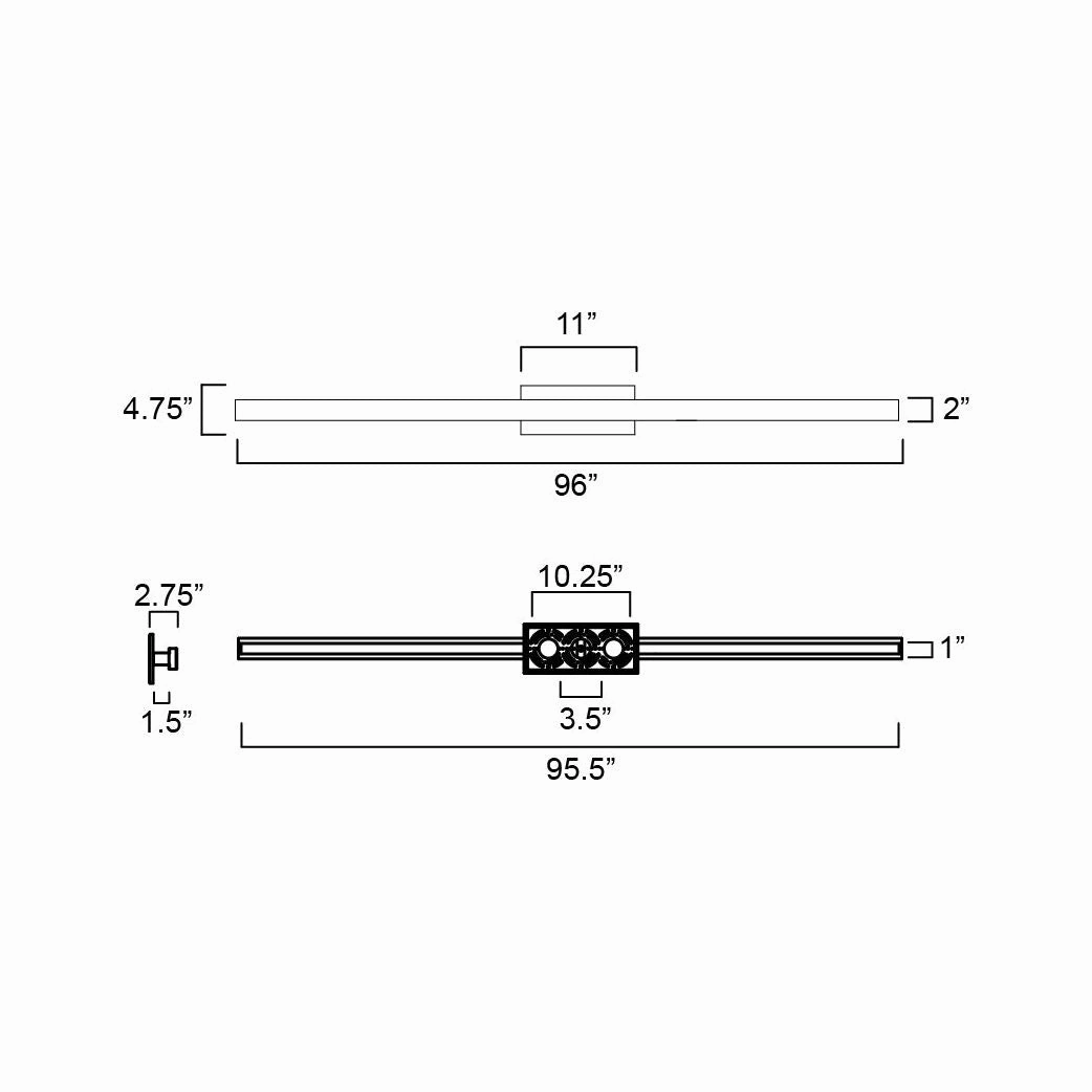 Alumilux: Line 5CCT 96" LED Outdoor Wall Sconce