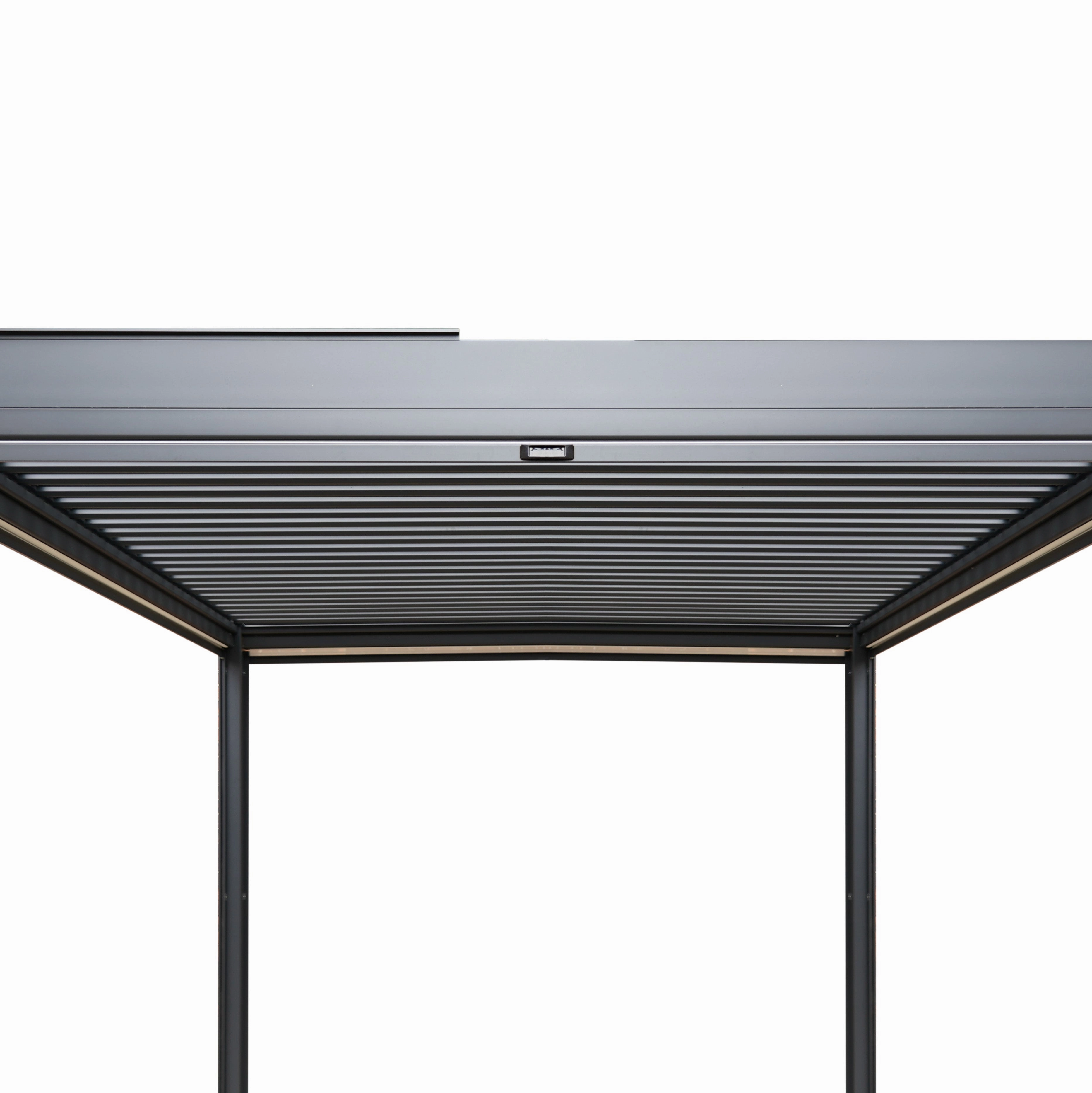 Aluminium Pergola With Anthracite Blinds - 3m x 3m
