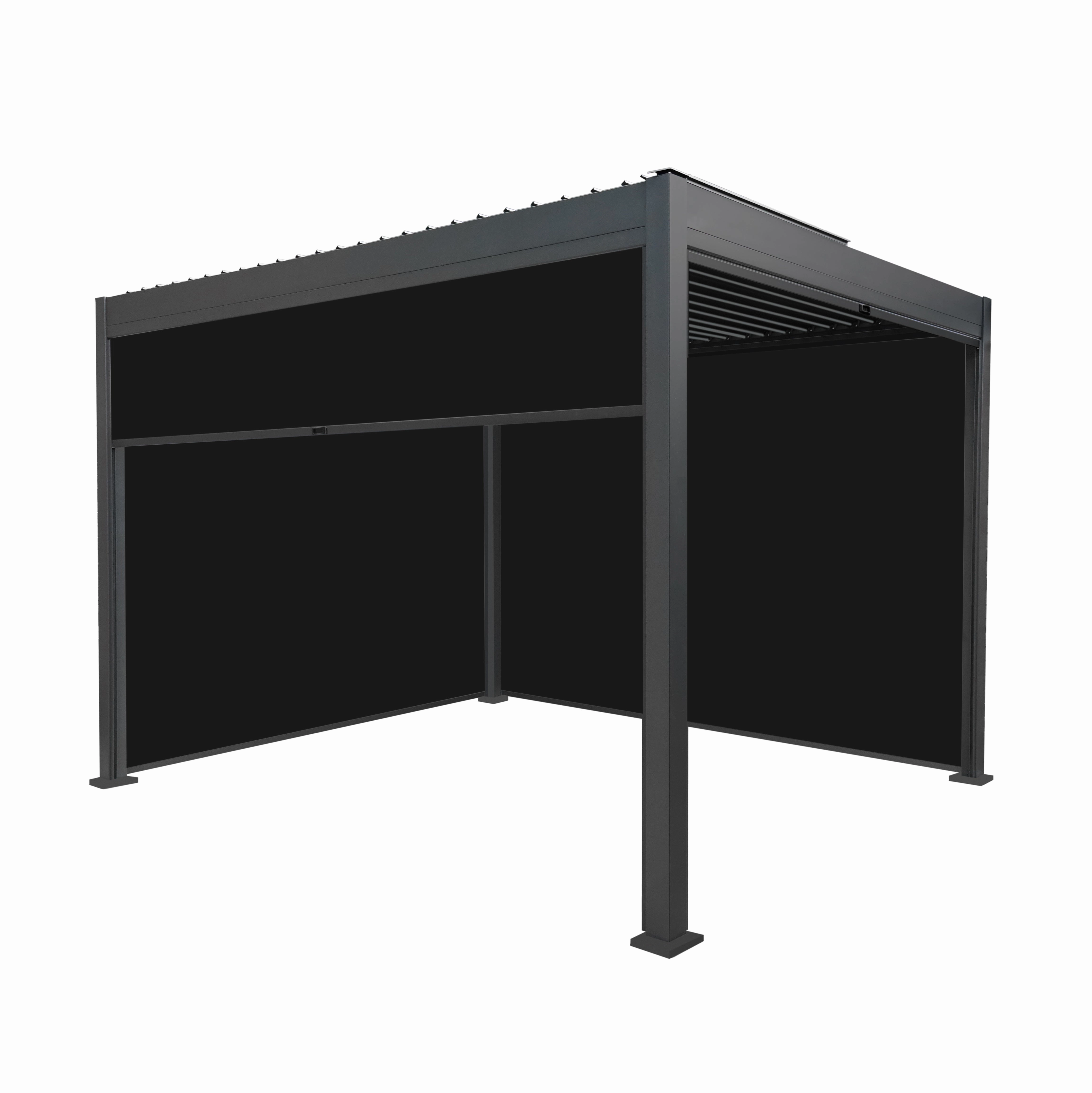 Aluminium Pergola With Anthracite Blinds - 3m x 3moutdoor patio furniture set