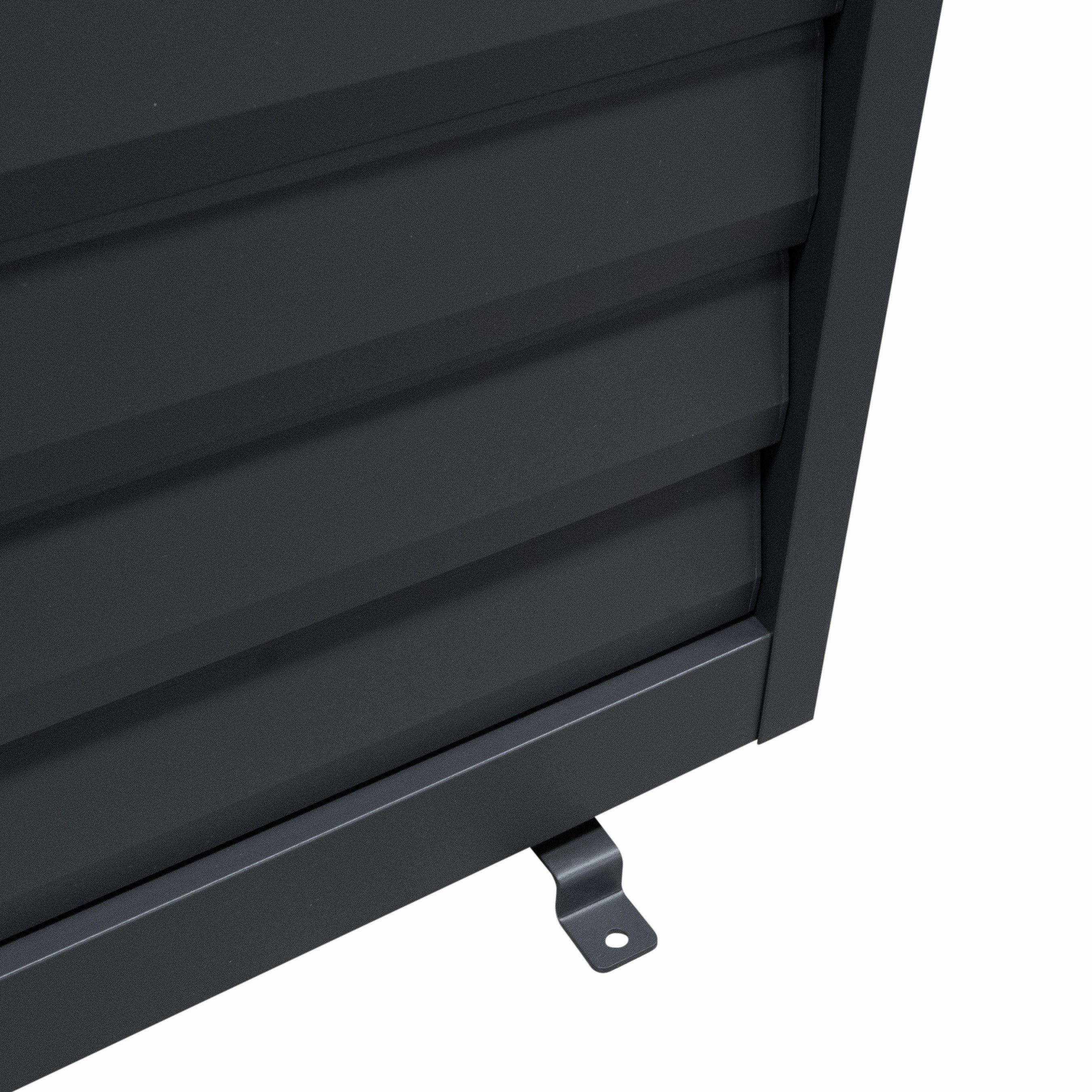 Aluminium Pergola With Anthracite Blinds & 2 Shutter Panels - 3m x 3m