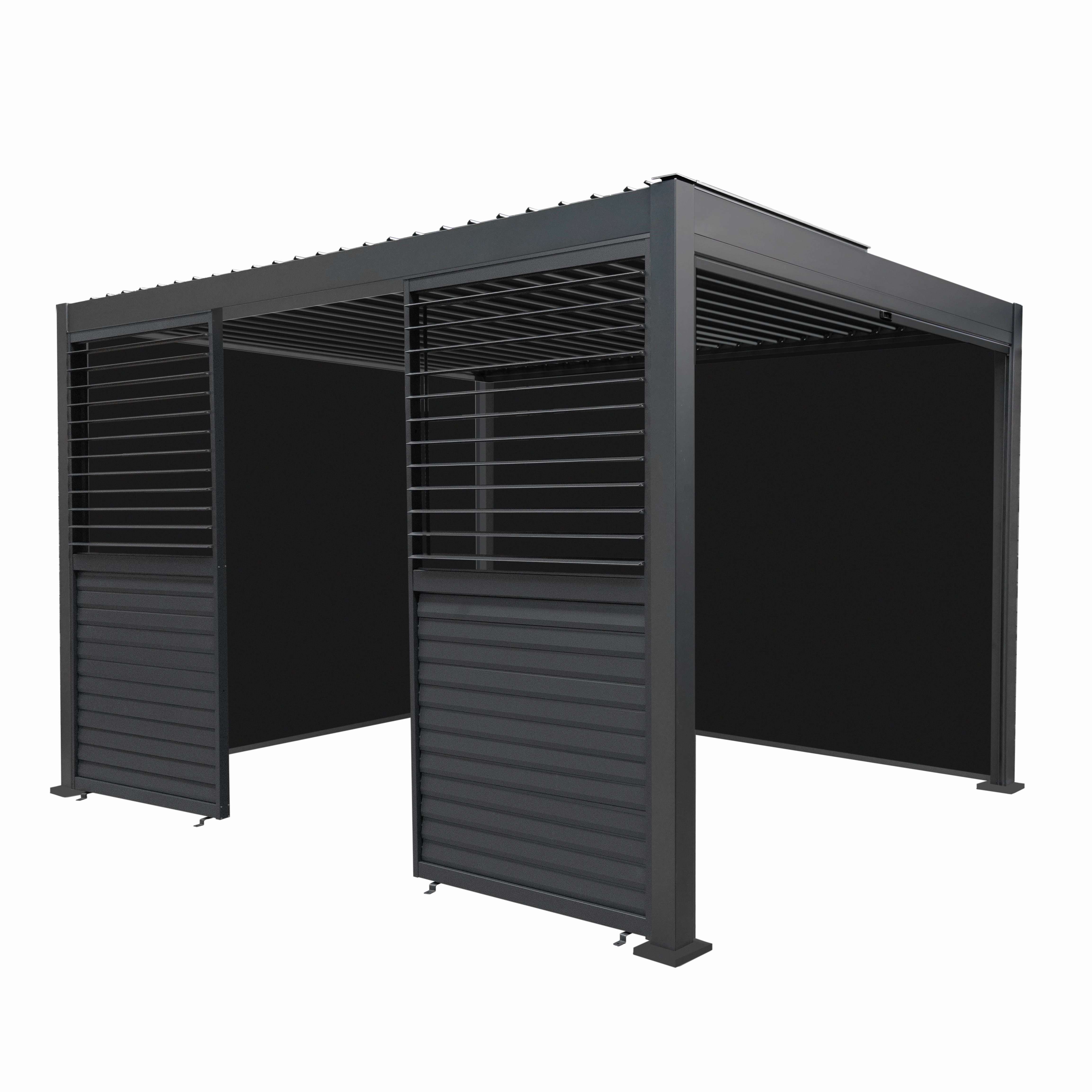 Aluminium Pergola With Anthracite Blinds & 2 Shutter Panels - 3m x 4moutdoor patio furniture set