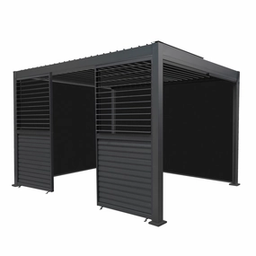 Aluminium Pergola With Anthracite Blinds & 2 Shutter Panels - 3m x 4moutdoor patio furniture set