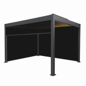 Aluminium Pergola With Anthracite Blinds & LED Lights - 3m x 4moutdoor patio furniture set