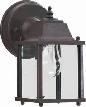 Aluminum Box Lanterns One Light Wall Mount RustOutdoor wall sconces with motion sensor