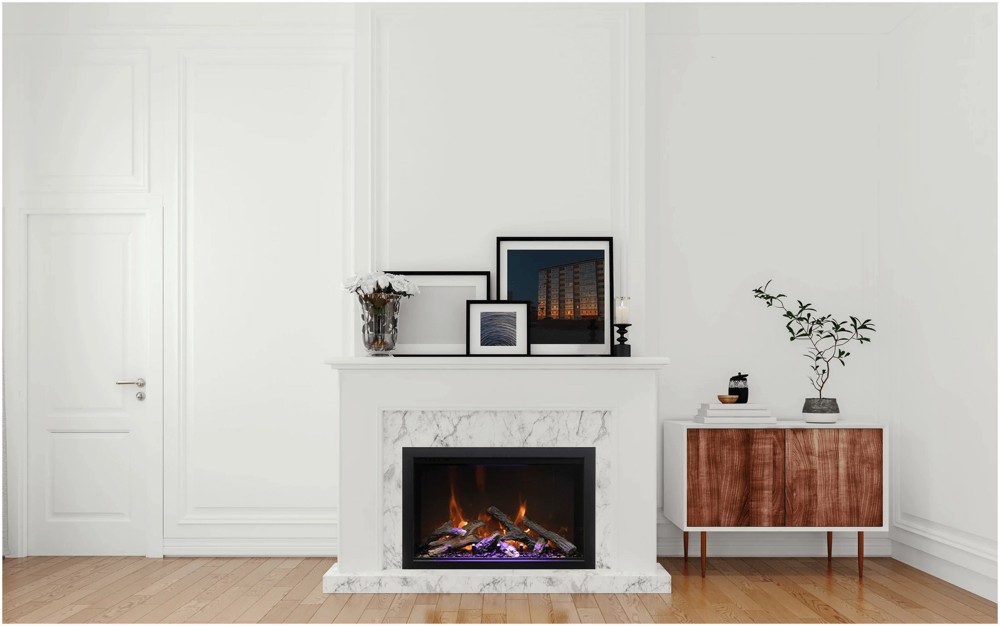Amantii 33-inch Traditional Lumina Indoor/Outdoor Smart Electric Fireplace TRD-33-LUMINA