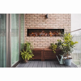 Amantii 50" Panorama BI Deep XT Smart Electric Fireplacestone-look outdoor patio fireplace