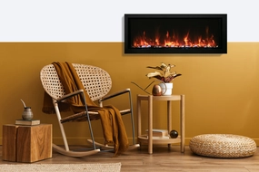 Amantii 50" Panorama BI Extra Slim Smart Electric Fireplacestone-look outdoor patio fireplace