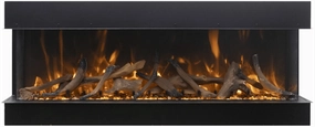 Amantii 72" Tru View XT Lumina Electric Fireplace 72-TRV-XT-XL-LUMINAstone-look outdoor patio fireplace