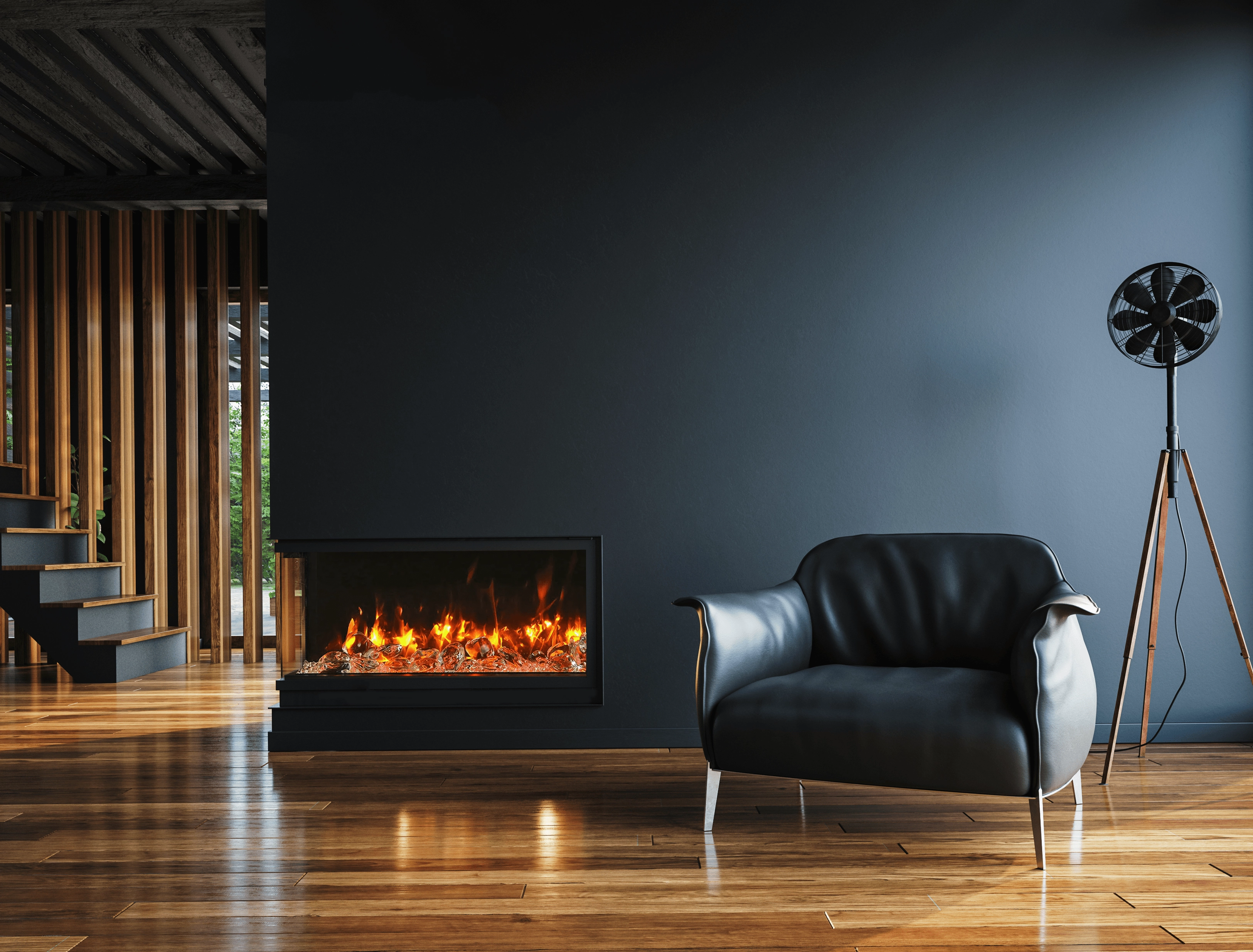 Amantii 72" True View Slim Smart Electric Fireplace 72-TRV-SLIM-LUMINA