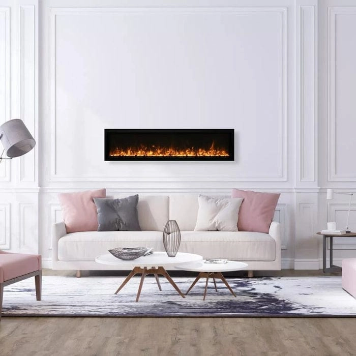 Amantii Non Smart Symmetry Series Xtra Slim Electric Fireplace WM-60-XSstone-look outdoor patio fireplace