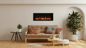 Amantii Panorama BI Slim 50" Smart Electric Fireplace BI-50-SLIM-ODstone-look outdoor patio fireplace
