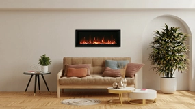 Amantii Panorama BI Slim 60" Smart Electric Fireplace BI-60-SLIM-ODstone-look outdoor patio fireplace