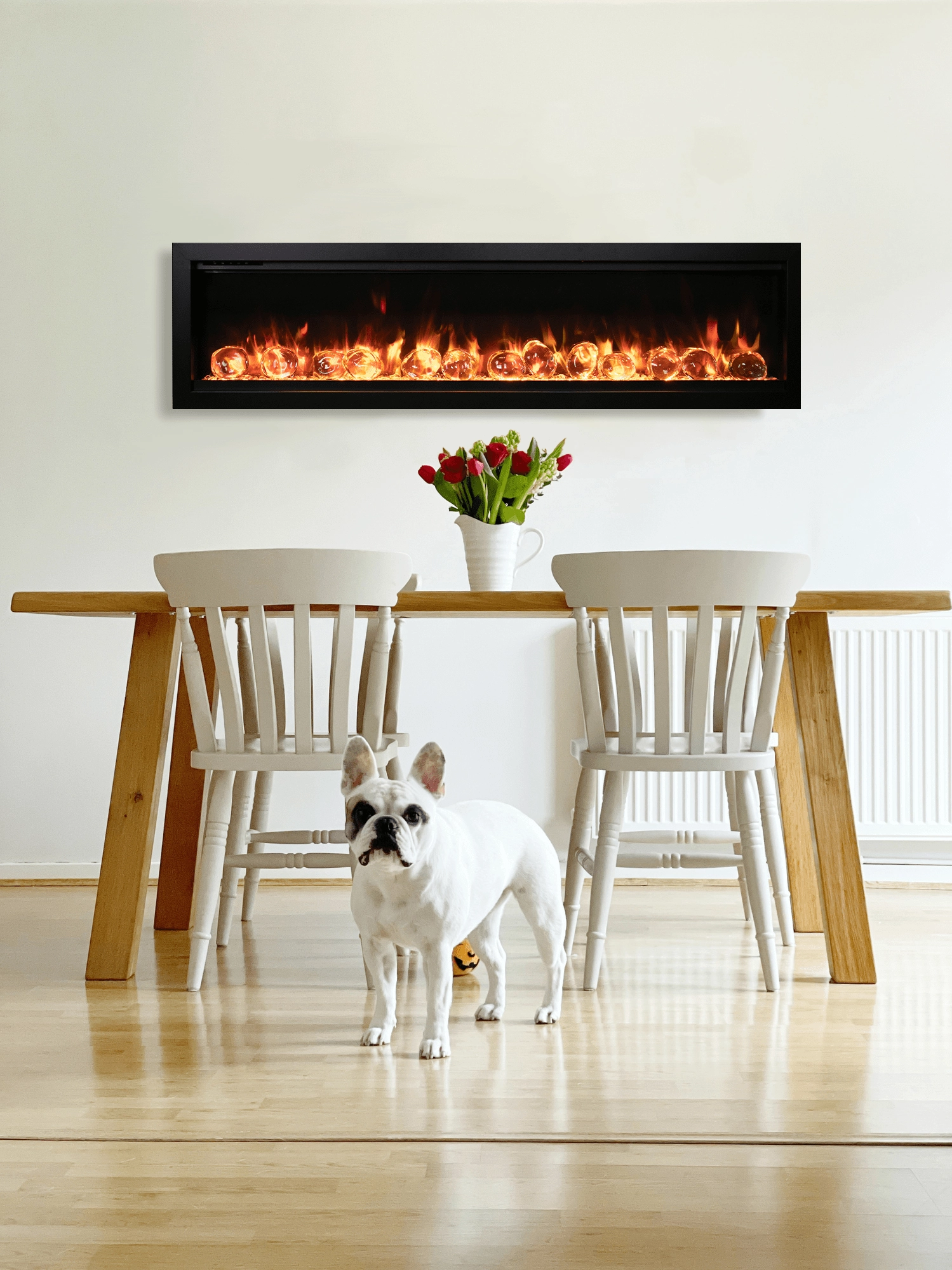 Amantii Symmetry Bespoke 50 Electric Fireplace SYM-50-BESPOKEstone-look outdoor patio fireplace