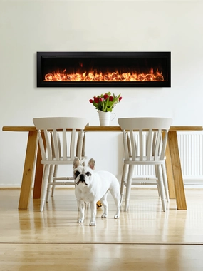 Amantii Symmetry Bespoke 74 Electric Fireplace SYM-74-BESPOKEstone-look outdoor patio fireplace