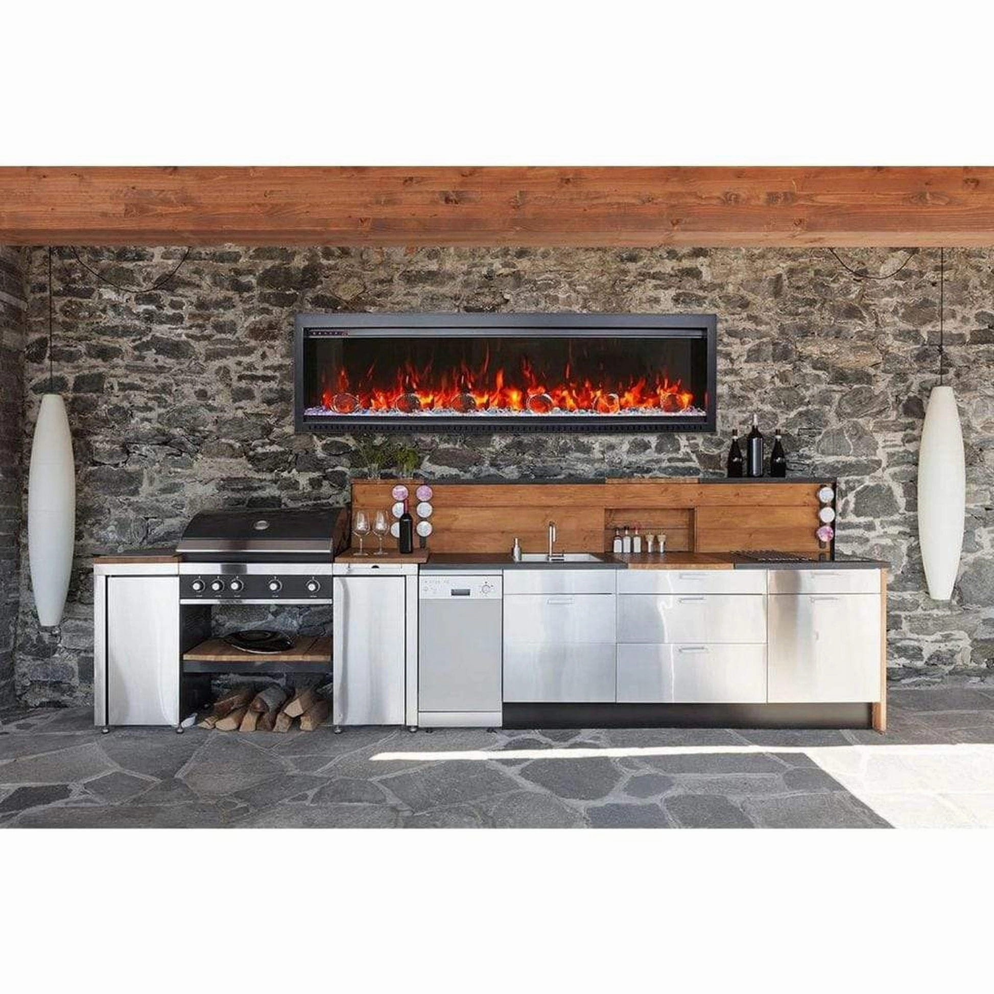 Amantii Symmetry Bespoke XT 100-inch Electric Fireplace SYM-100-XT-BESPOKE