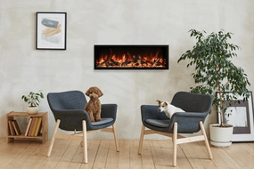 Amantii Symmetry Bespoke XT 50 Electric Fireplace SYM-50-XT-BESPOKEstone-look outdoor patio fireplace