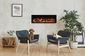Amantii Symmetry Bespoke XT 88 Electric Fireplace SYM-88-XT-BESPOKEstone-look outdoor patio fireplace
