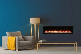 Amantii Symmetry Smart 34" Electric Fireplace SYM-34stone-look outdoor patio fireplace