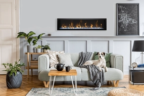 Amantii Symmetry Xtra Slim 60" Smart Electric Fireplace SYM-SLIM-60stone-look outdoor patio fireplace