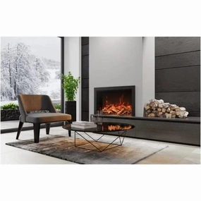 Amantii Traditional 33" Electric Fireplace TRD-33stone-look outdoor patio fireplace