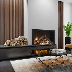 Amantii TRD Bespoke 44 Electric Fireplace TRD-44-BESPOKEstone-look outdoor patio fireplace