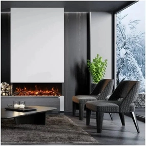 Amantii Tru View XL Deep Smart 40" Electric Fireplace 40-TRU-VIEW-XLstone-look outdoor patio fireplace